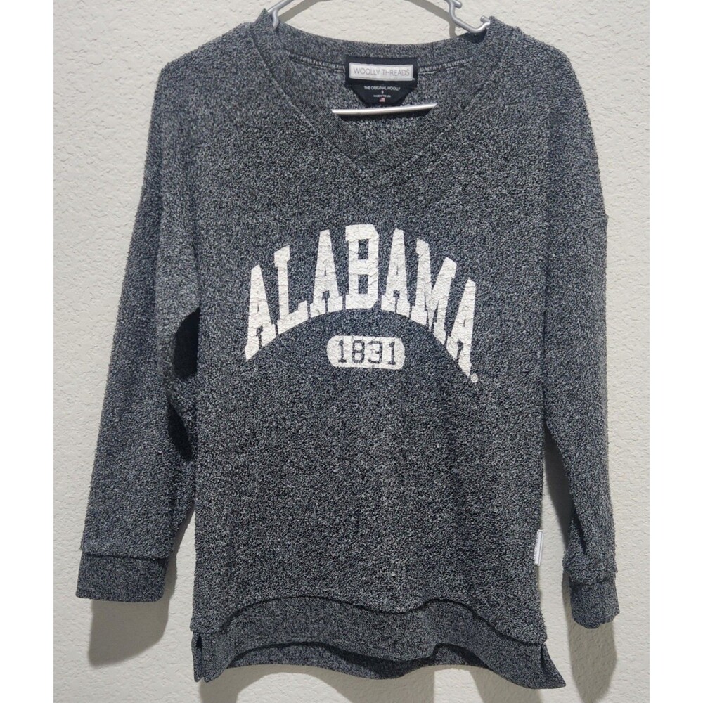 Woolly Threads Alabama Crimson Tide 1831 Gray Sweater Womens S NCAA Pullover